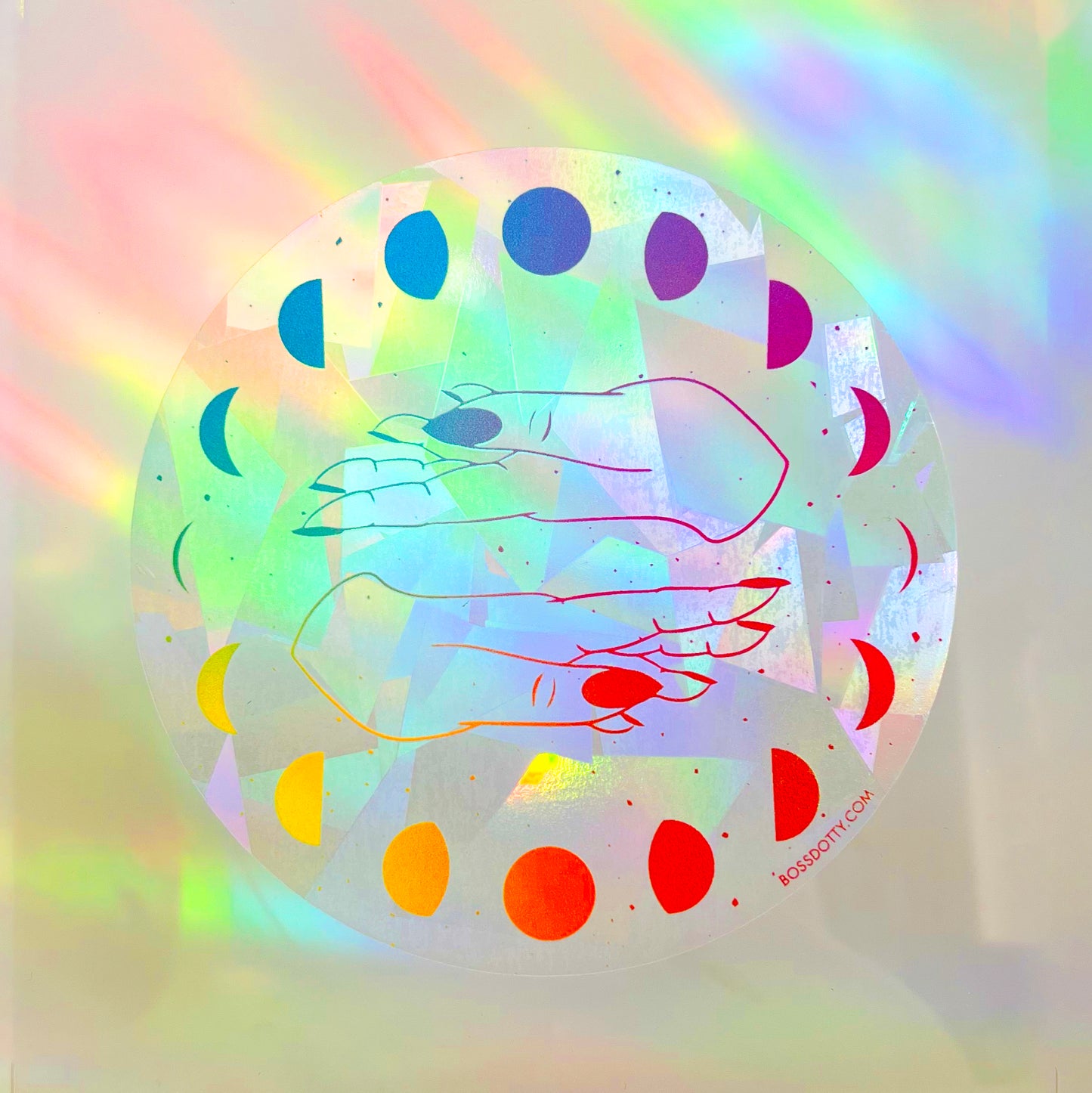 Moon Phases Suncatcher Sticker