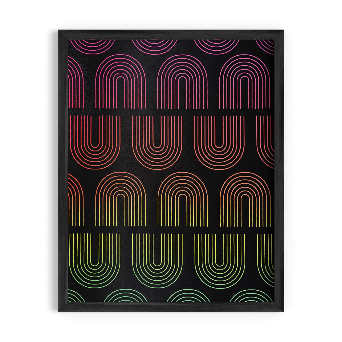 Retro Rainbow Silkscreened Art Print