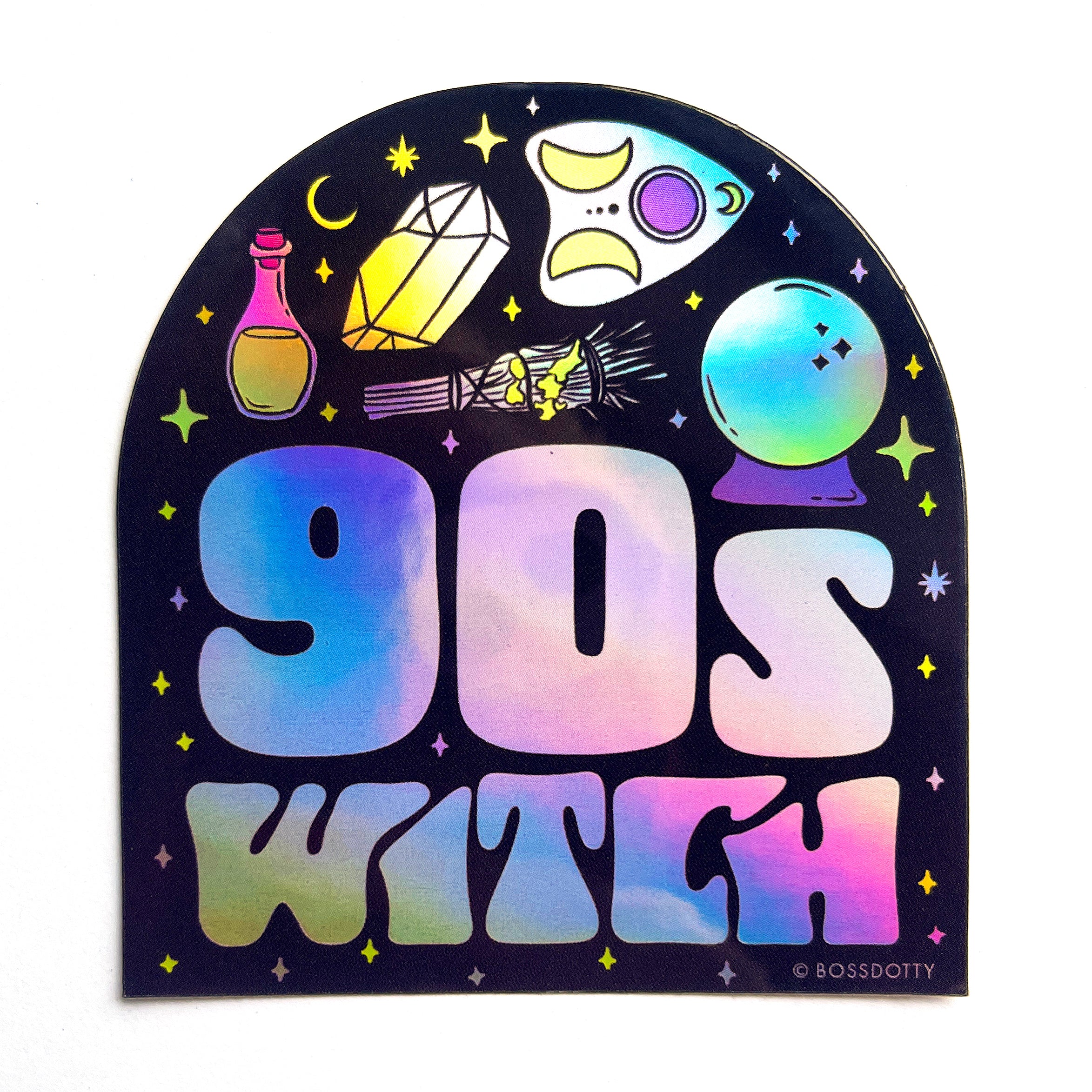 90s Witch Holographic Sticker