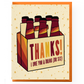 Six Pack Thank You Card