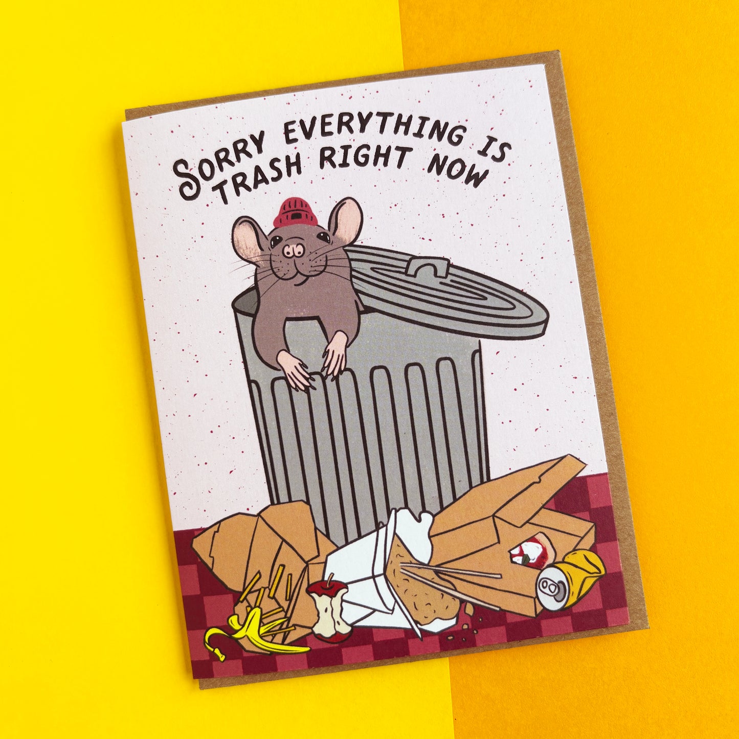 Everything Is Trash Sympathy Card