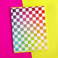 Rainbow Checkerboard Greeting Card