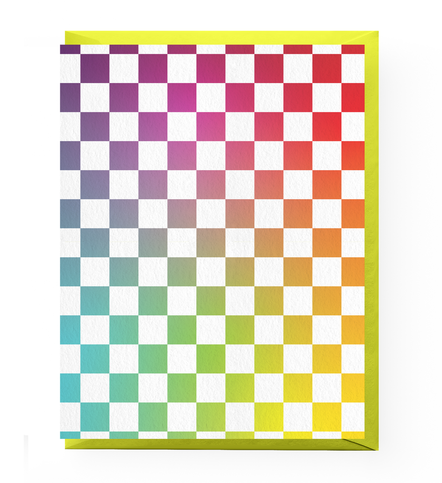 Rainbow Checkerboard Greeting Card
