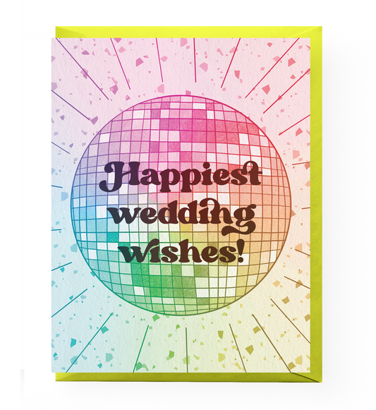 Disco Wedding Card