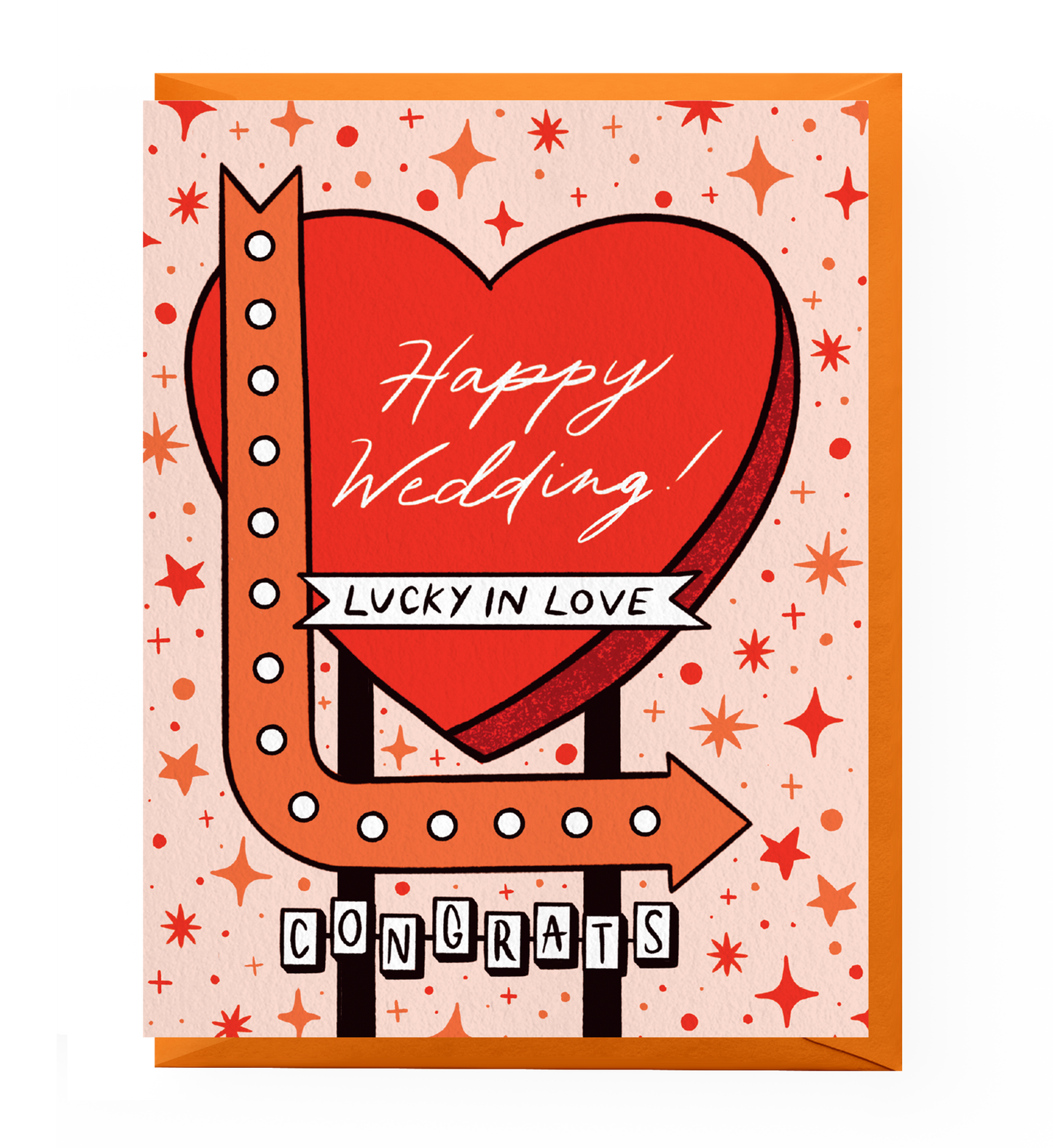 Lucky In Love Wedding Card