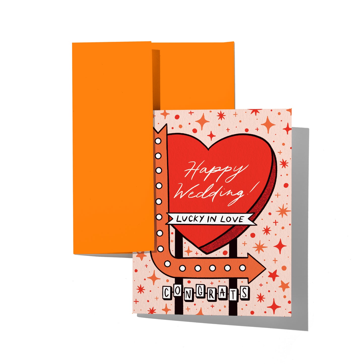 Lucky In Love Wedding Card