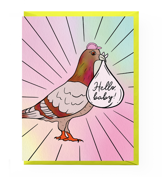 Pigeon Baby Card