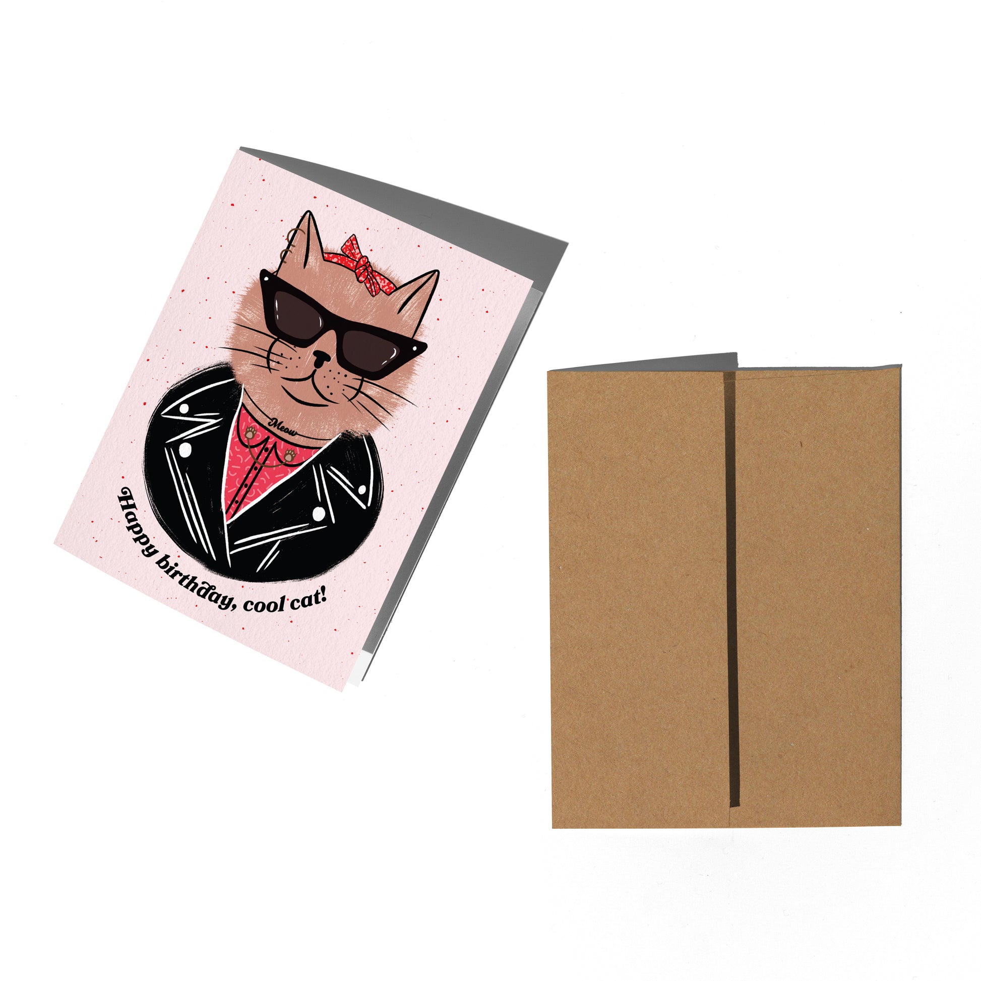 Cool Cat Birthday Card • BOSS DOTTY PAPER Co. cool-cat-birthday-card-boss-dotty-paper-co