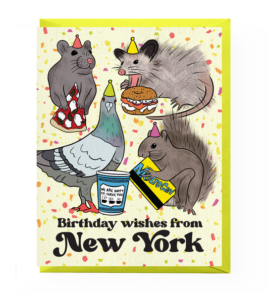 NYC Party Animals Birthday Card