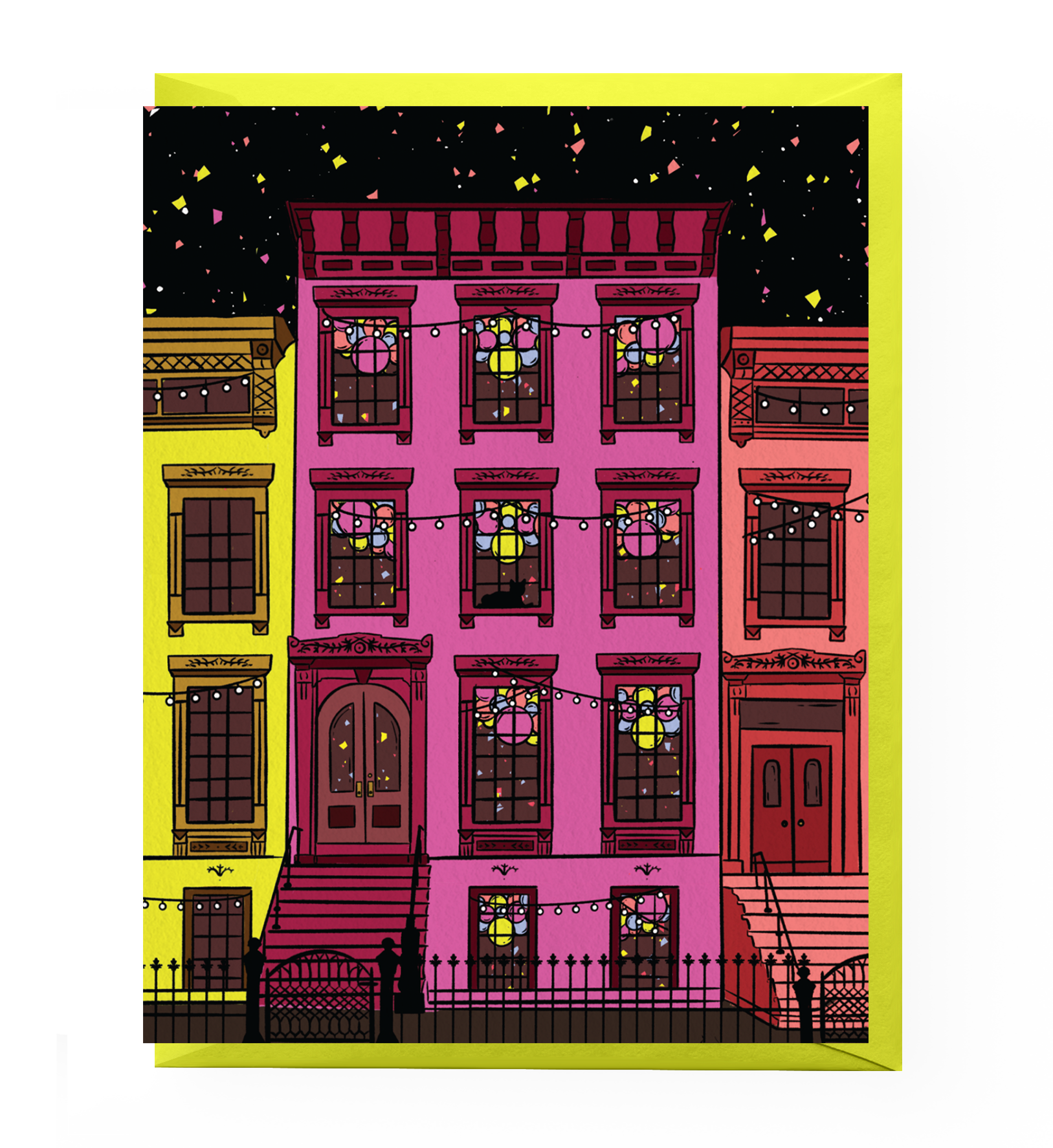 Brownstone Birthday Card