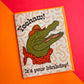 Cowboy Gator Birthday Card