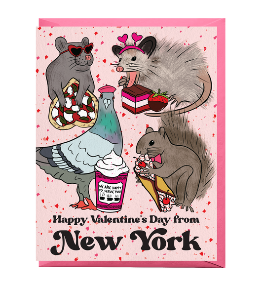 NYC Animals Valentine's Day Card