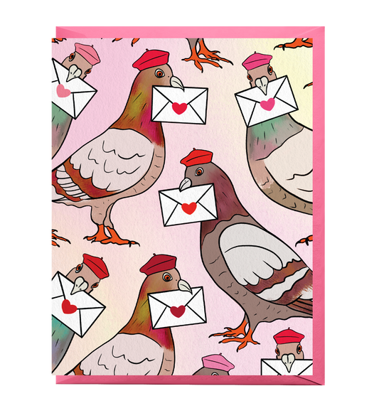 Pigeon Love Letter Card