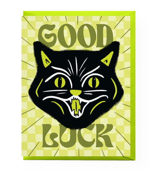 Cat Good Luck Card