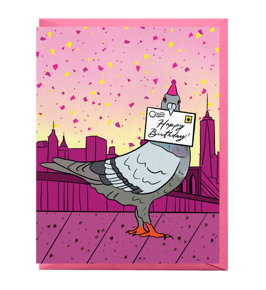 Pigeon Birthday Card