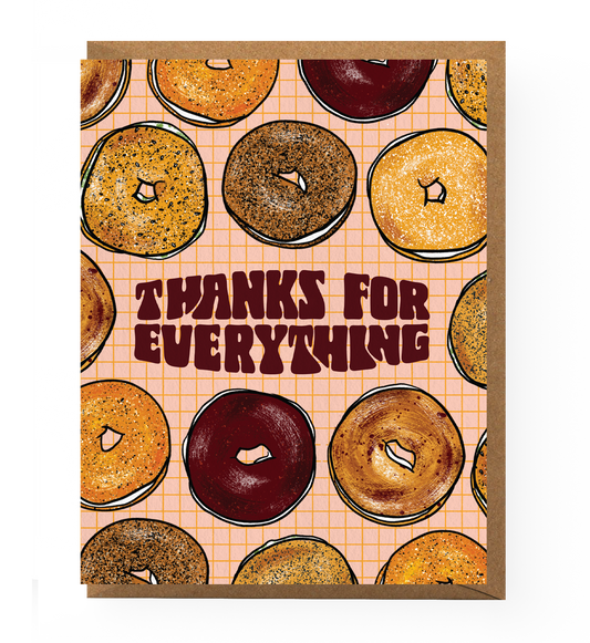 Everything Bagel Thank You Card