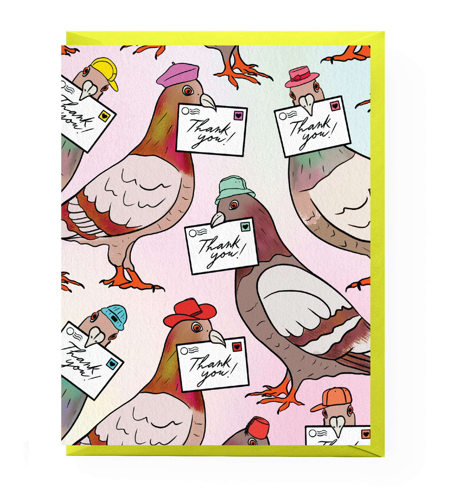 Pigeon Thank You Letter Card