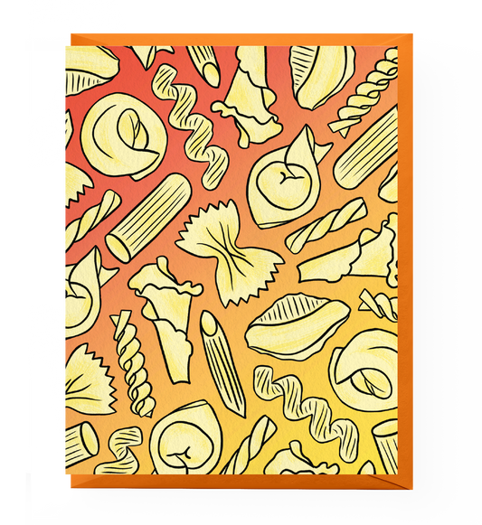 Pasta Patterned Greeting Card