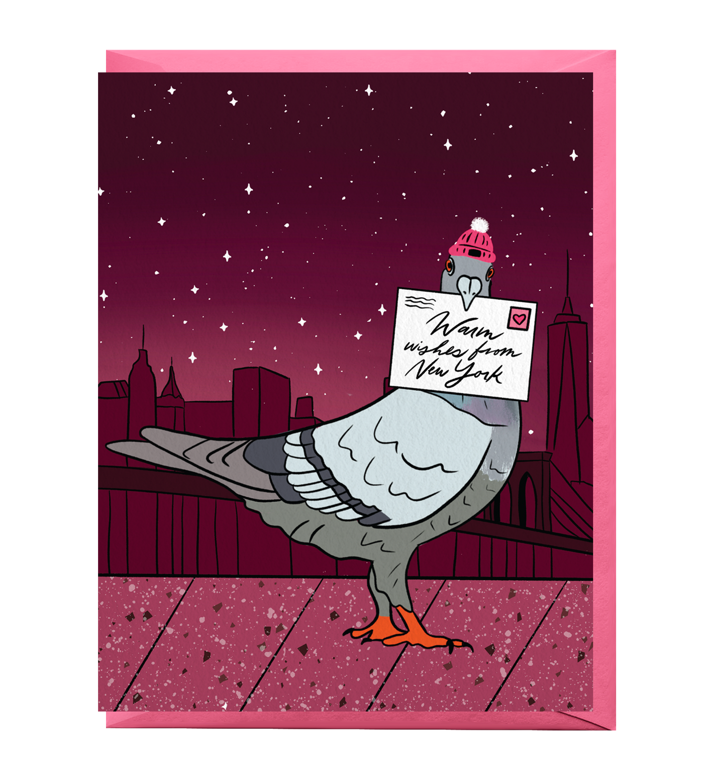 New York Pigeon Holiday Card