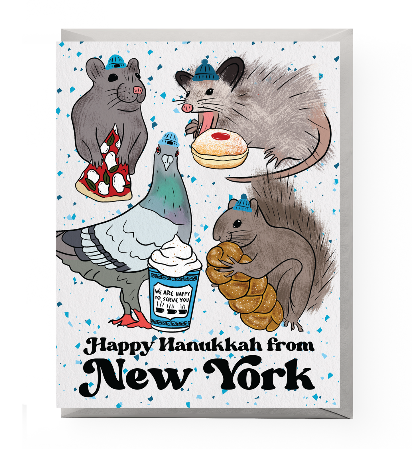 NYC Animal Hanukkah Card