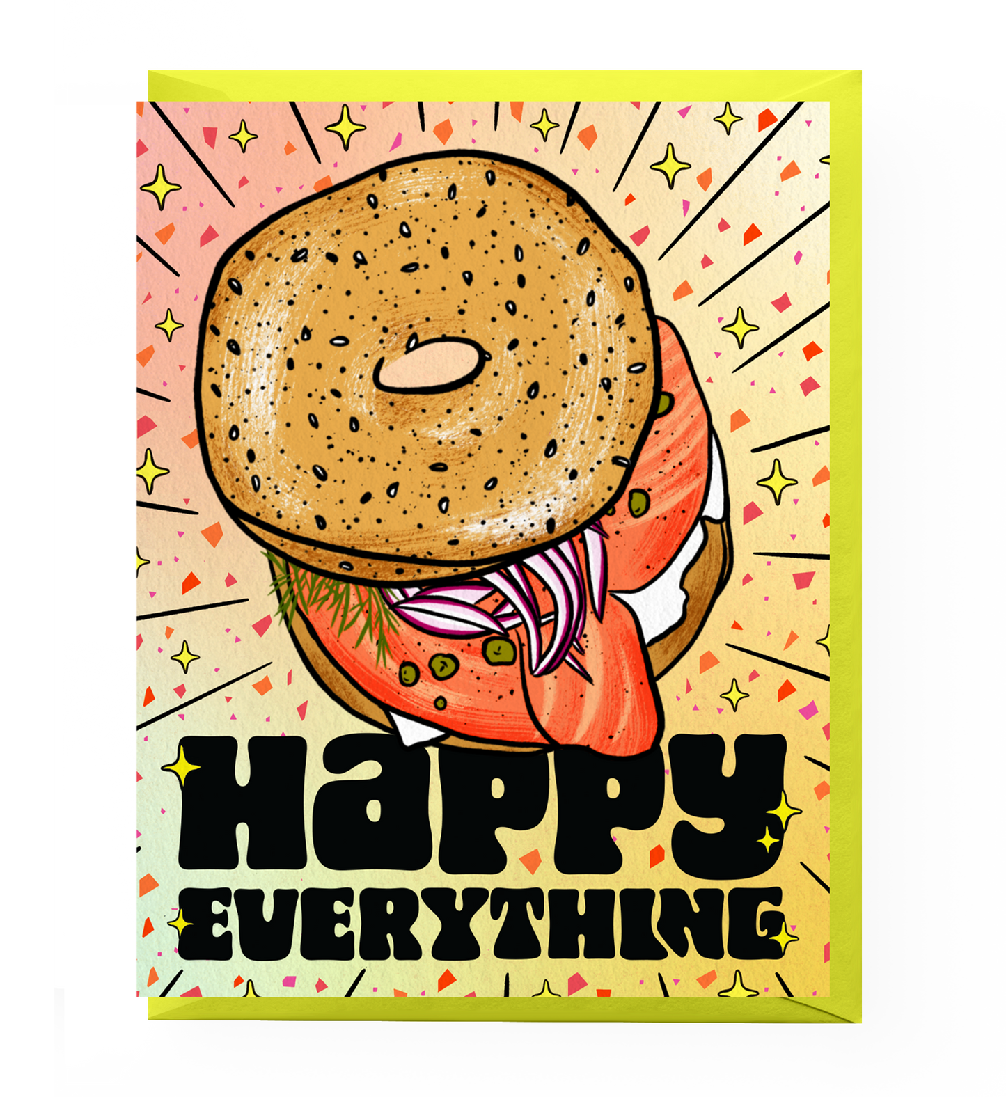 Happy Everything Bagel Greeting Card