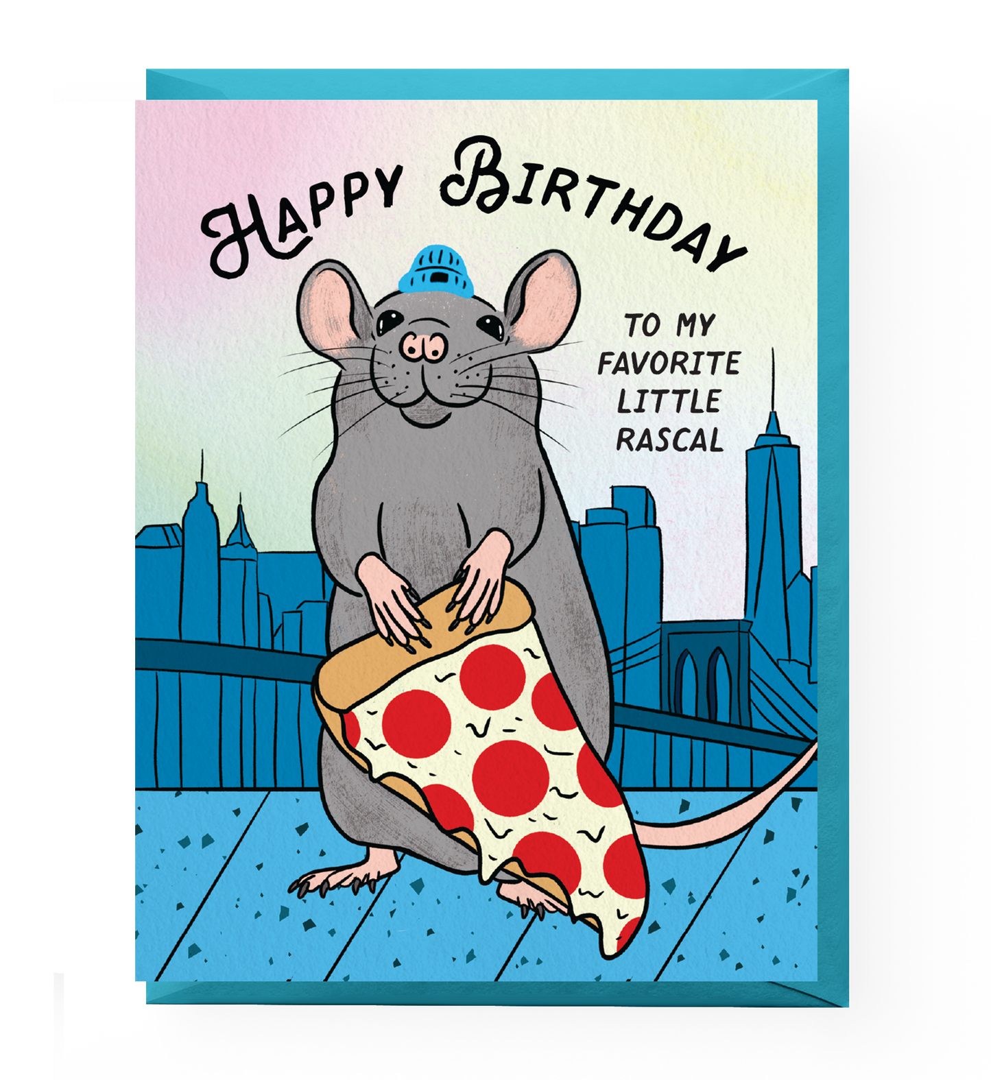 Pizza Rat Birthday Card