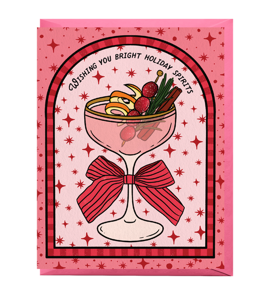 Bright Holiday Spirits Card