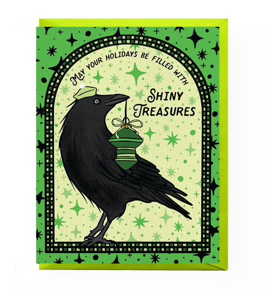 Holiday Crow Card