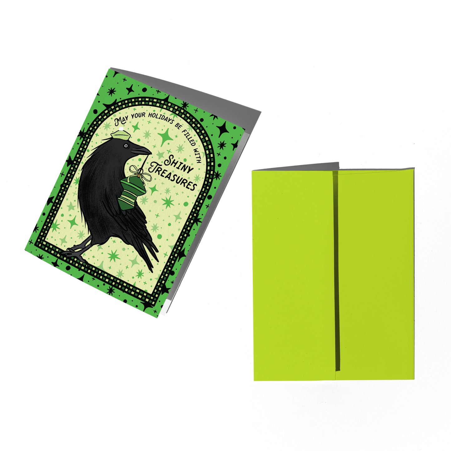 Holiday Crow Card