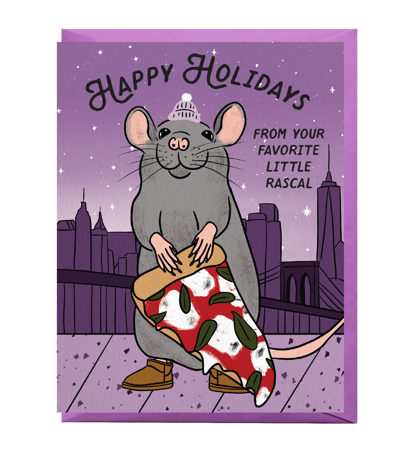 Pizza Rat Holiday Card