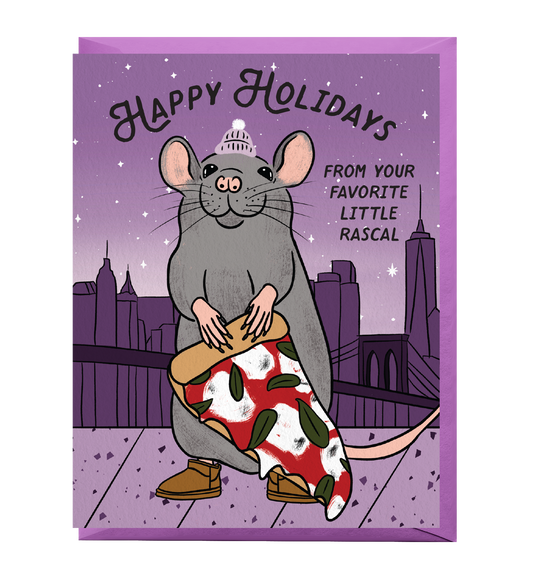 Pizza Rat Holiday Card
