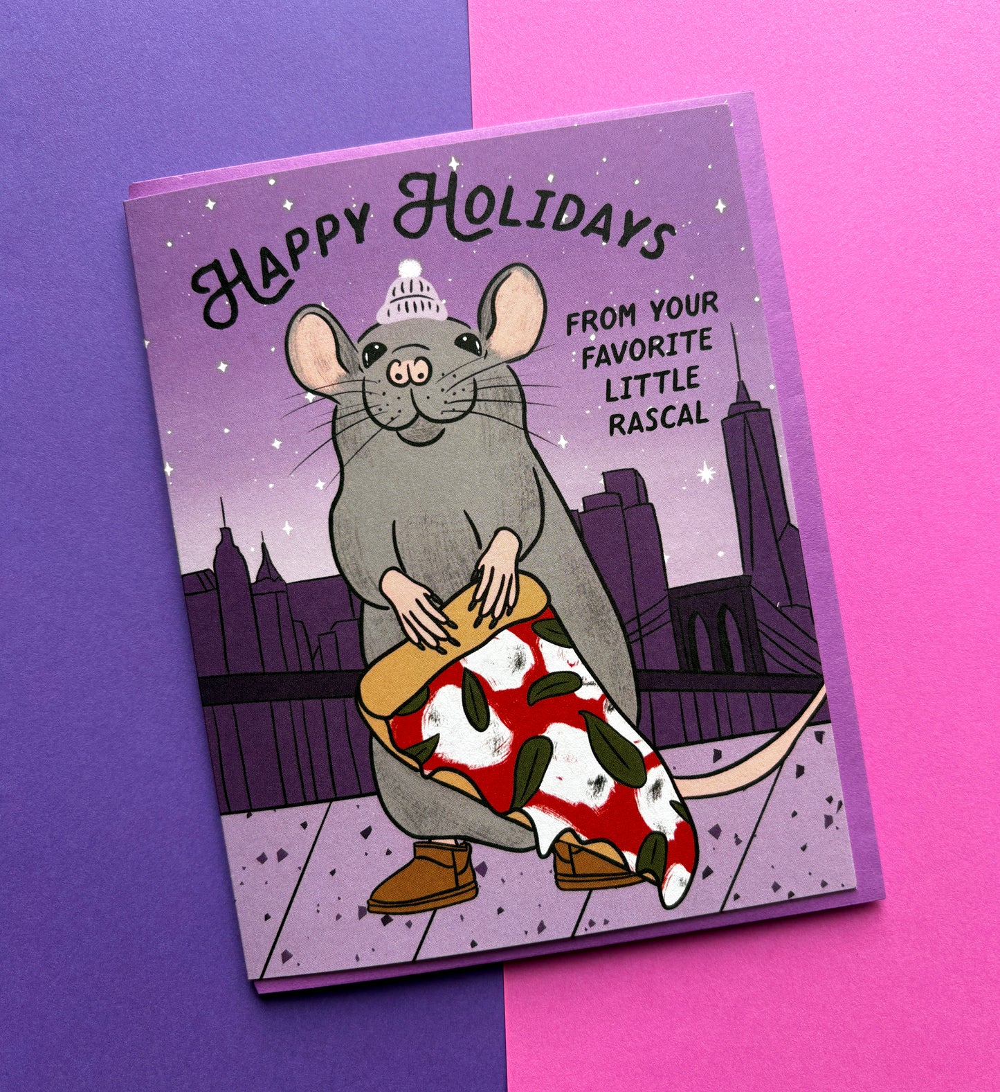Pizza Rat Holiday Card