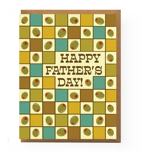 Olive Check Father's Day Card