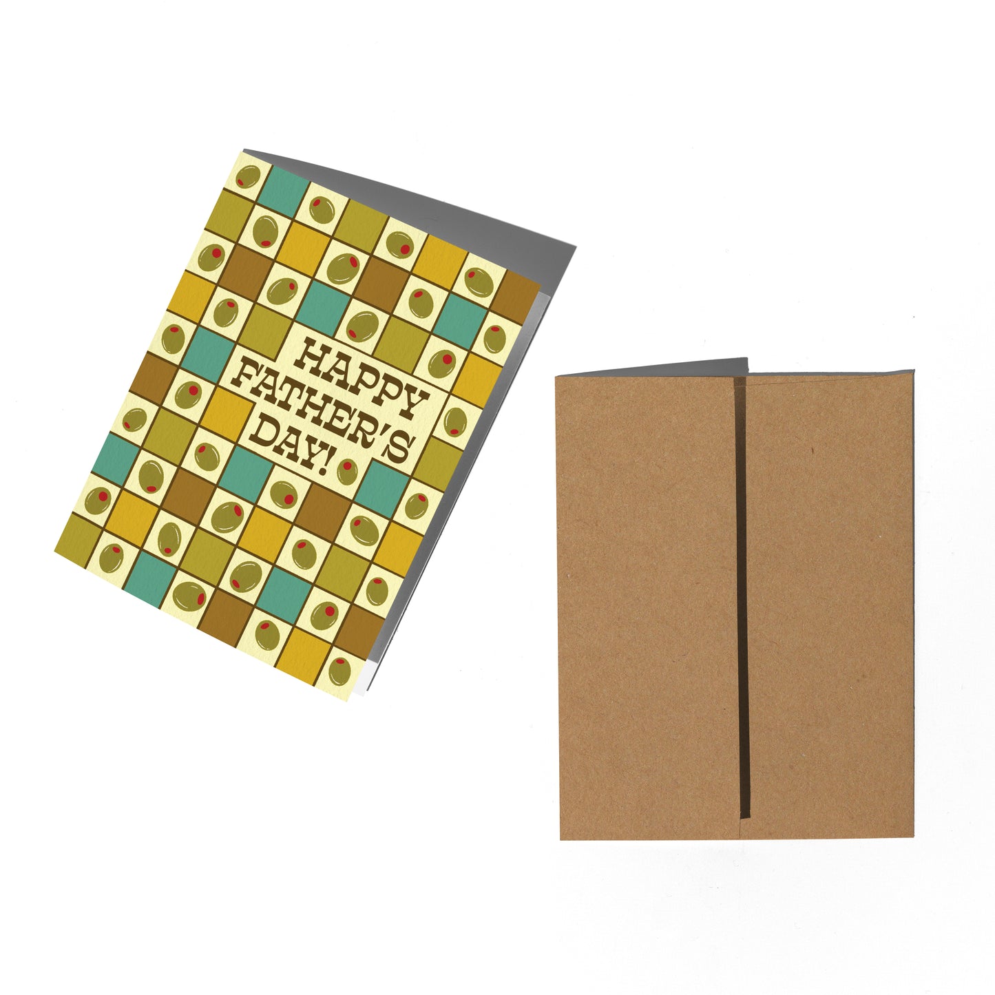 Olive Check Father's Day Card