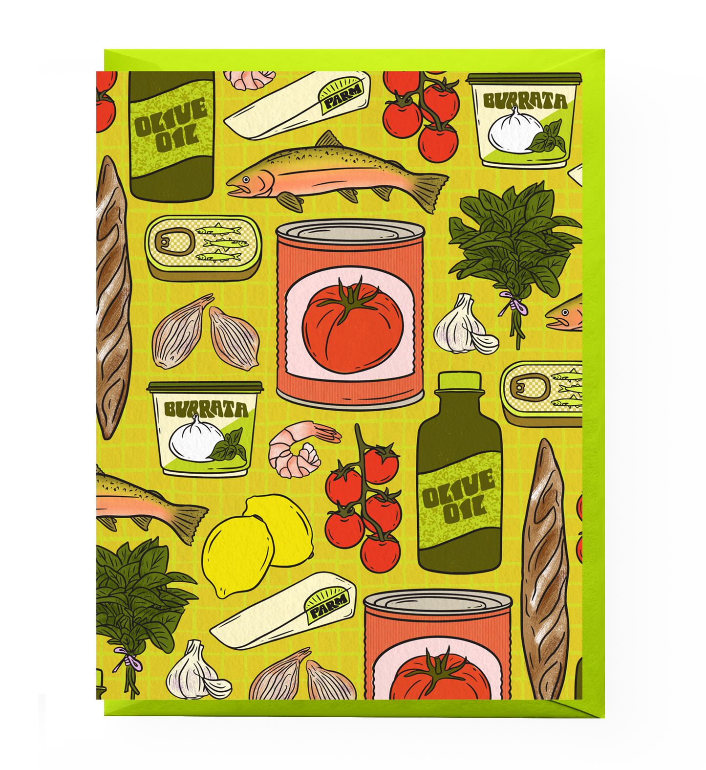 Sunday Dinner Patterned Greeting Card