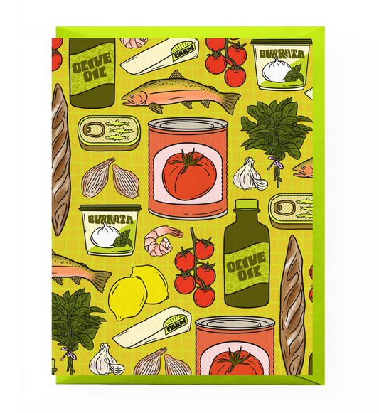 Sunday Dinner Patterned Greeting Card