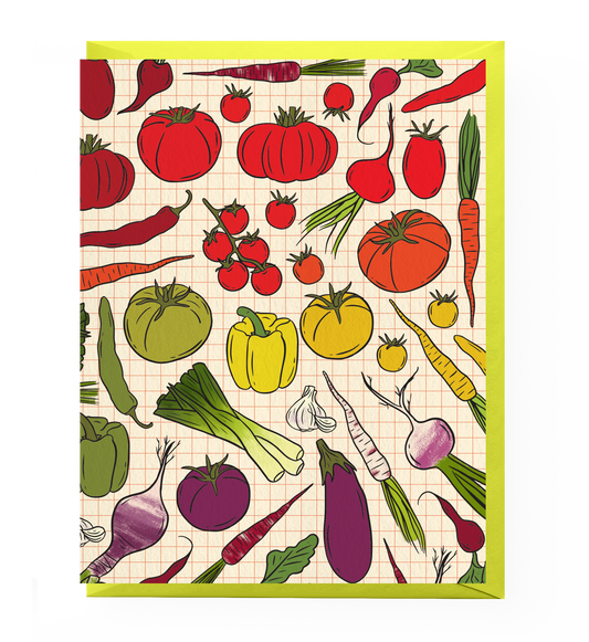 Farmers Market Patterned Greeting Card