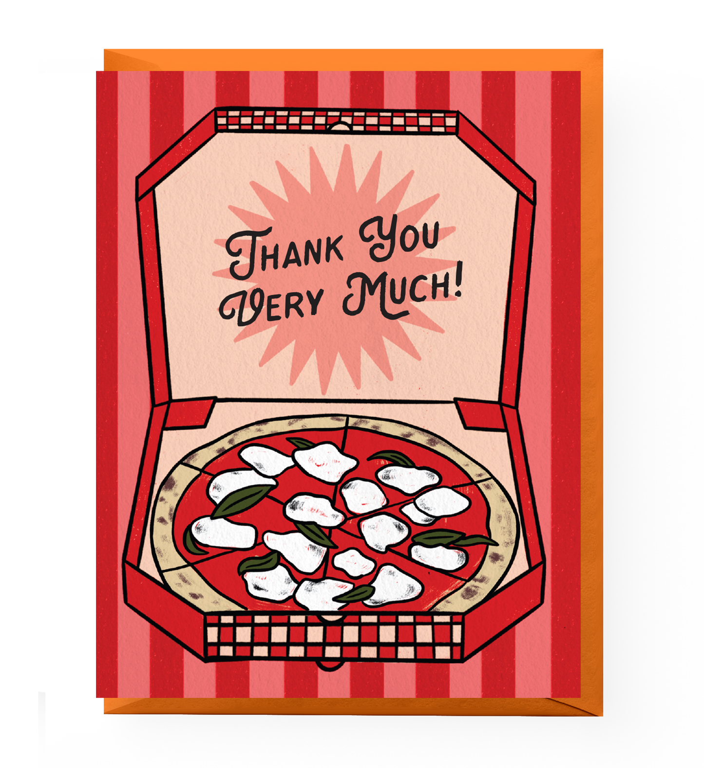 Pizza Box Thank You Card