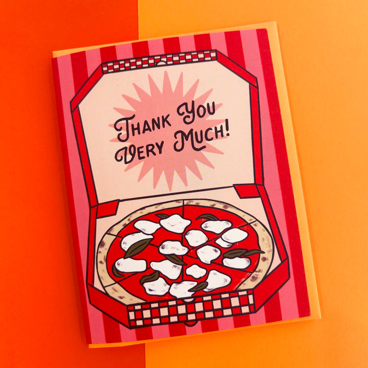 Pizza Box Thank You Card