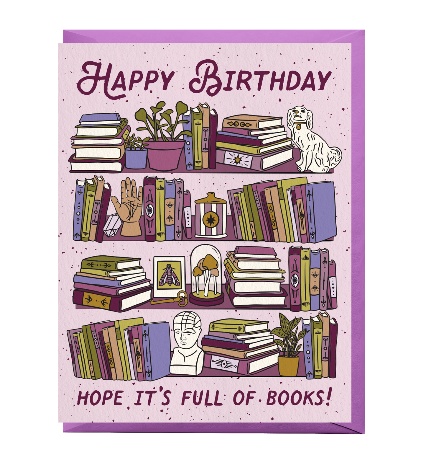 Bookshelf Birthday Card