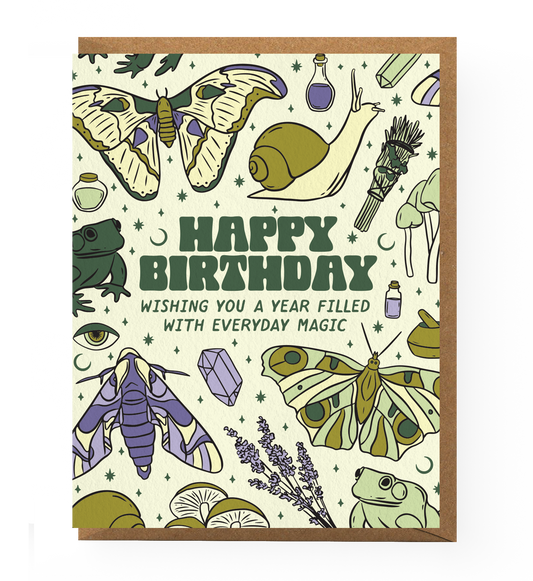 Everyday Magic Moth Birthday Card