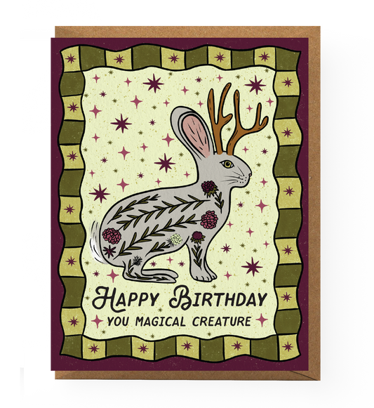 Jackalope Birthday Card