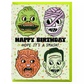 Monster Mask Birthday Card