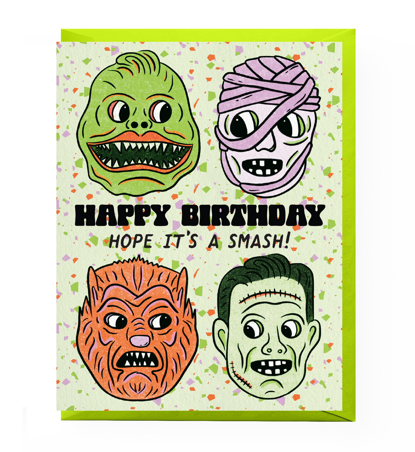 Monster Mask Birthday Card
