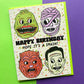 Monster Mask Birthday Card