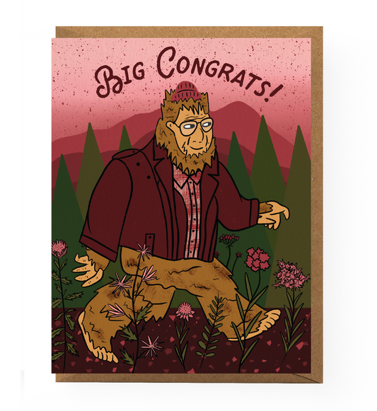 Bigfoot Congratulations Card