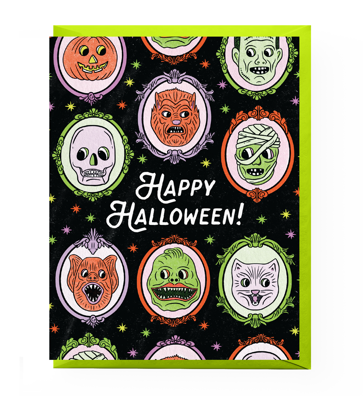 Monster Mask Halloween Card