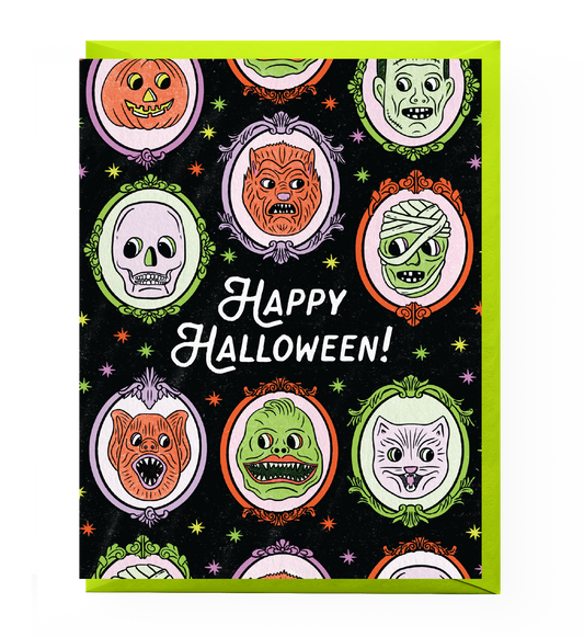 Monster Mask Halloween Card