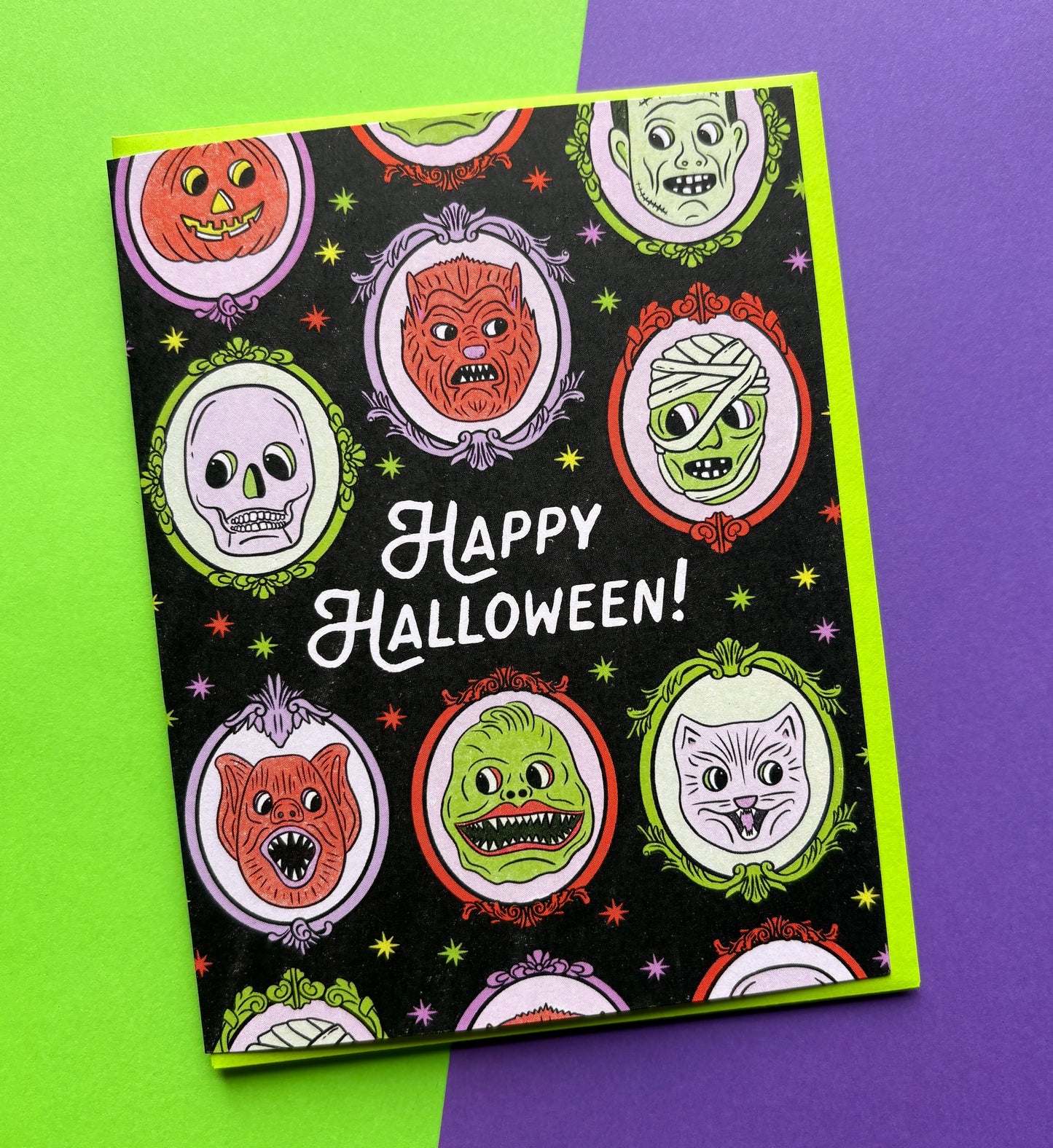Monster Mask Halloween Card