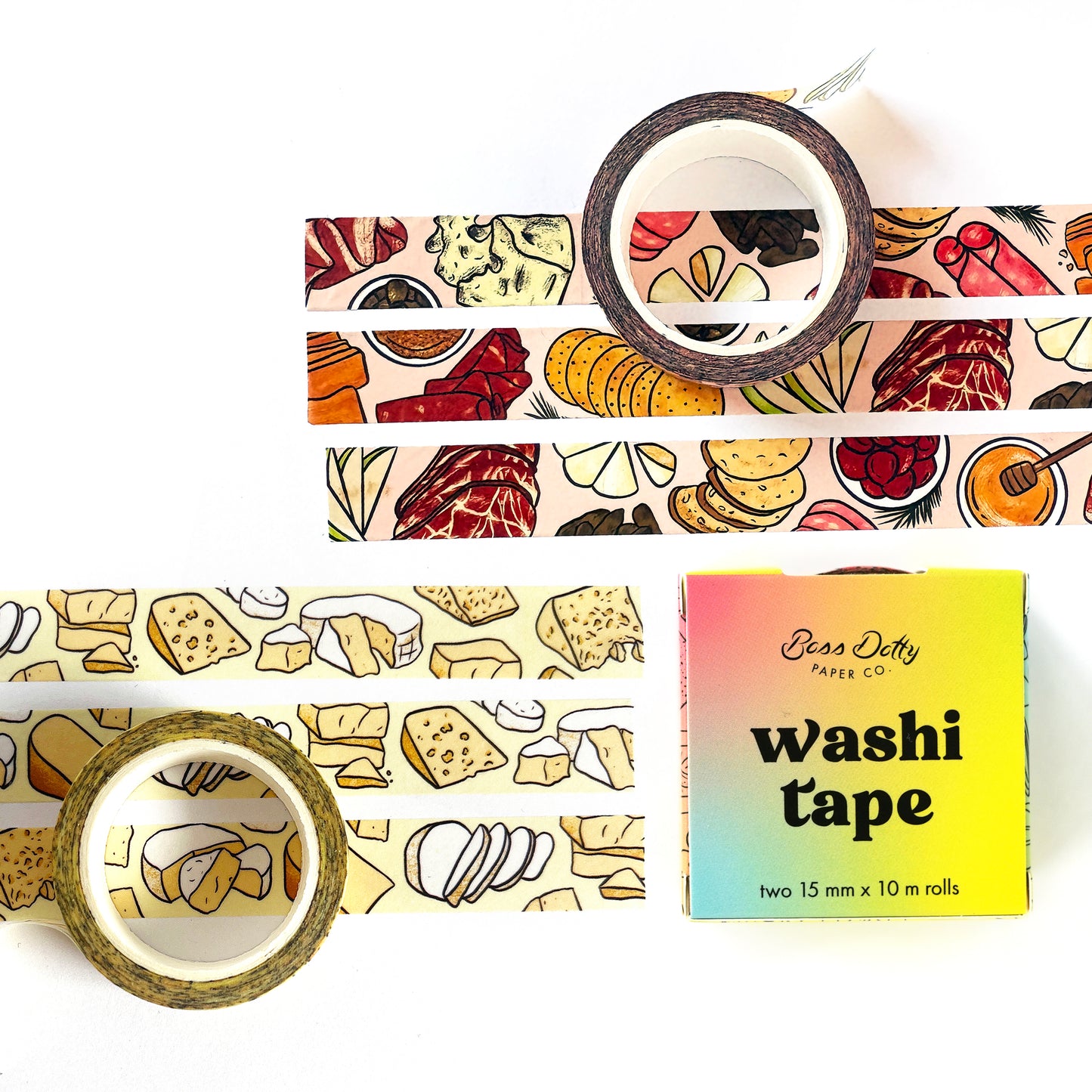 Cheese & Charcuterie Washi Tape Boxed Set